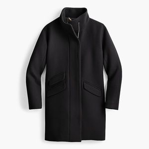 NWOT J. Crew Cocoon Coat Wool Petite Black Size 0